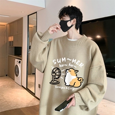 8XL半高领毛衣男大码胖子针织衫毛线衣M18420-P45加绒款-P65，男装针织衫/毛衣，电商A040