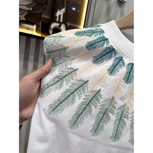 网图现货  美式宽松圆领印花百搭短袖T恤男DX12/P25图片