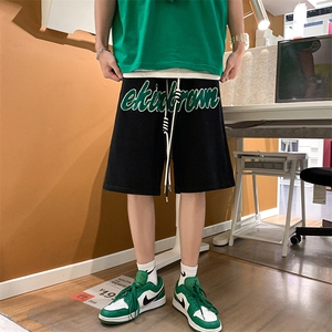 1港风大码M-5XL中性风短裤女男士中裤男潮流五分裤DK7713P37控49图片