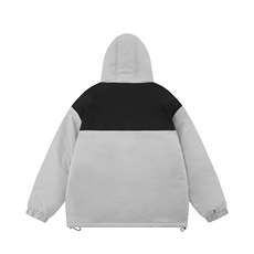 白底平铺拼色工装面包服时尚连帽保暖棉衣A247-MY560特批85，男装棉衣，电商A247