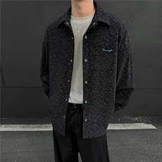 秋季男士衬衫灯芯绒外套宽松痞帅豹纹夹克上衣GS60086，男装衬衫，星座1206（原A206）