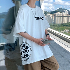 1图案已注册港风日系情侣大码M-5XL风短袖T恤男DT7654P28控45，男装T恤，星座226-2