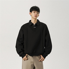 秋季新款POLO领结构重磅卫衣WY934-p50控78，男装卫衣，电商A072