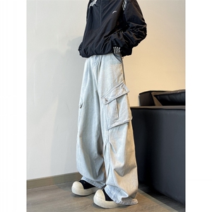 美式高街小众休闲裤男 个性工装百搭宽松长裤子K6092/P60图片