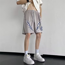 短裤男夏季运动男士宽松凉感五分裤潮流休闲篮球沙滩裤K5051-P24，男装休闲裤，星座412-3