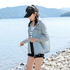 CanaryKiss防晒服薄外套女夏季2025新款宽松显瘦连帽防晒衫上衣，女装防晒衣，可可小西