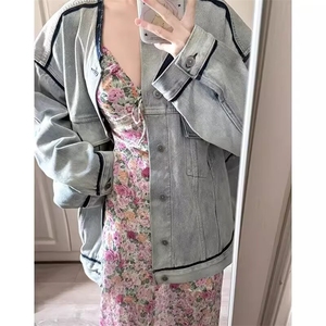 有货DJK2567-批70美式高街vibe牛仔外套女春秋夹克图片