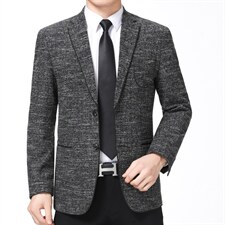 男纯色西装外套2023年中年商务免烫男士出口春秋季西服上衣，男装西服，电商B212（原钱塘6029）
