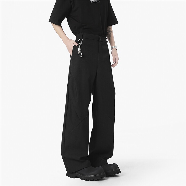2025春夏新款褶皱西裤美式vibe宽松垂感西裤K3348-P45,男装西裤,电商042