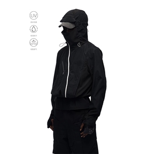 网图有货 夏季侧角弧拉链拼接裁剪防嗮服骑行外套男 A731-P50图片