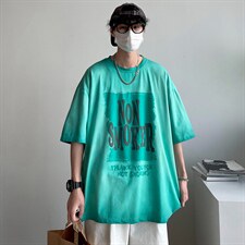 新款短袖港风模特潮牌纯棉手感落肩宽松胖子T恤TC3126-P33控48，男装T恤，星座717