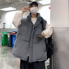 棉衣背心男女韩版潮流帅气百搭保暖宽松2024冬季ins外套MF271-P55，男装棉衣，星座412-3