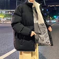 2024秋冬季外套双面穿情侣休闲羽绒棉服羊羔绒加厚男女棉衣P80，男装棉衣，星座217-4