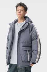 男士棉衣户外青少年连帽冲锋衣口袋棉服外套，男装棉衣，星座1206（原A206）