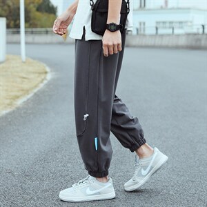 继续推2024秋款宽松个性拼接束脚休闲裤运动卫裤1514-P40,男装休闲裤,星座914-3