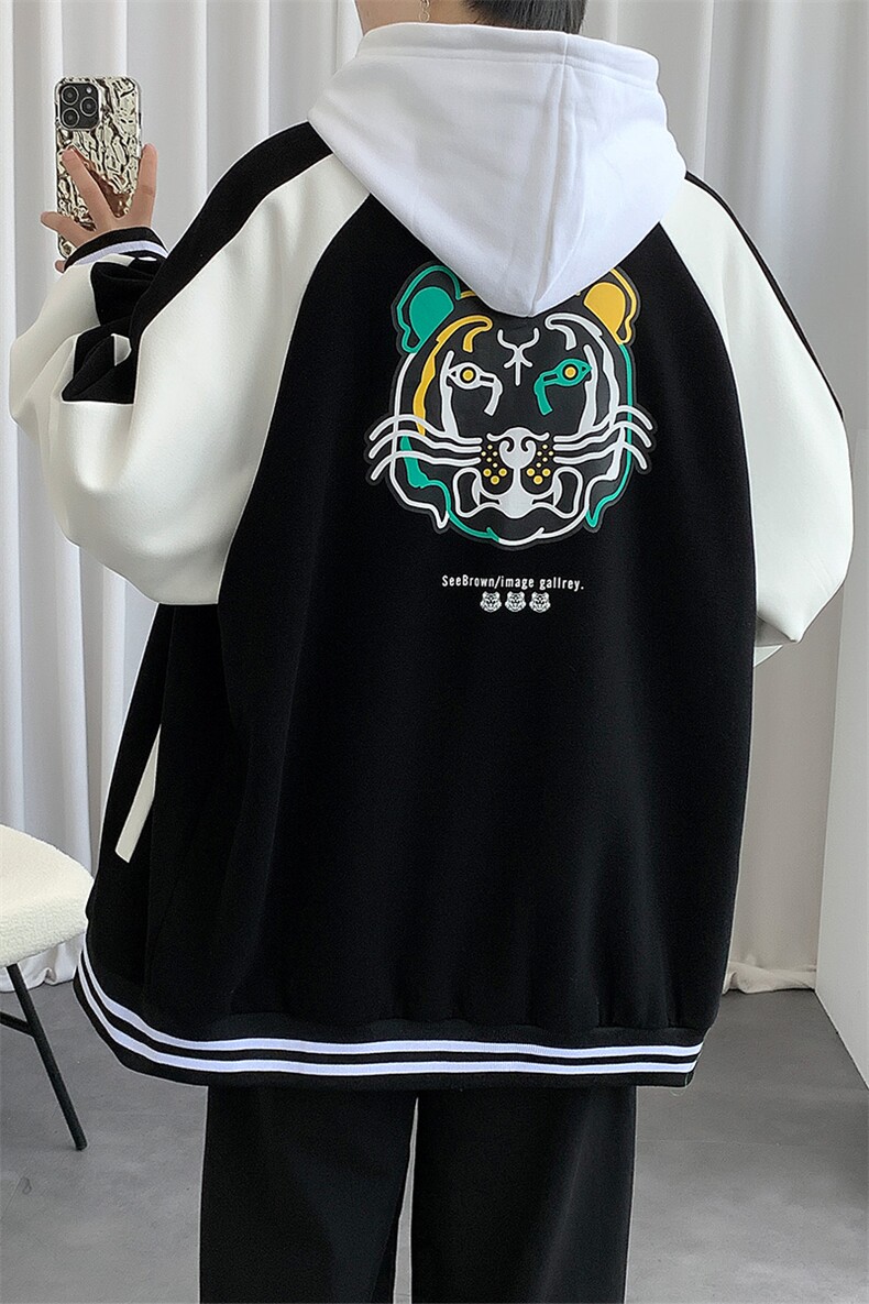 2023春装新品男士青少年休闲开衫夹克印花棒球服时尚外套968-P60,男装夹克,电商A441-1