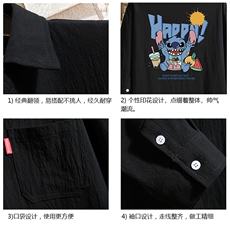 QC58077-P45亚七分袖衬衫男大码五分袖衬衣男短袖，男装衬衫，电商A040A