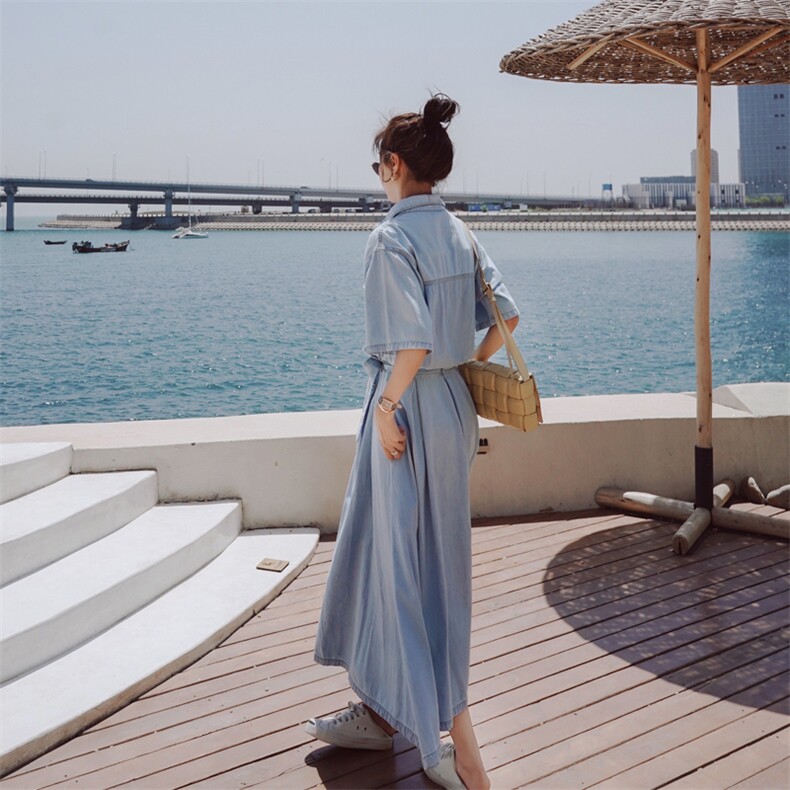 已出货夏季新浅色牛仔（原8605）225-1928（）,女装连衣裙,浙宝225