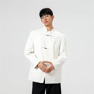 可二开「折棘」荆棘立体绣设计大码M-5XL中式西服XF78058P90控138图片
