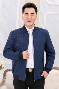 2021年 收口袖 棒球领 夹克 外穿 中年 上班 长袖 四季 商务绅士 商务休闲图片