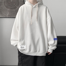 WY2062-P35纯棉连帽卫衣男大码运动帽衫宽松薄外套男，男装卫衣，电商A040