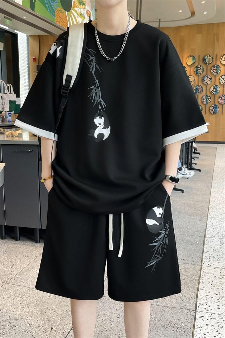 夏季短袖短裤两件套装TZ6123特P40,男装休闲套装,电商A309