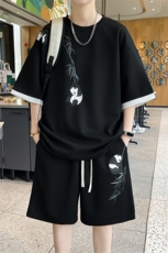 夏季短袖短裤两件套装TZ6123特P40，男装休闲套装，电商A309