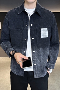 秋季新款衬衫式牛仔夹克外套男B321-2526-P115图片