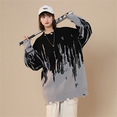 M8172/P65冬季新款毛衣男港?韩版美式潮牌上衣潮流情侣针织衫，女装针织衫/毛衣，电商A141