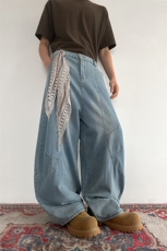 903-AK074-特P60【S-3XL】复古弯刀泡泡球牛仔裤，男装牛仔裤，星座903