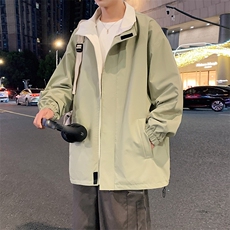 新款宽松两面穿二开夹克男撞色立领上衣外套DSA157B-JK7908-特P70，男装夹克，电商A157B