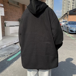 单排扣新款港风流行男格子西装领毛呢大衣QM11P75图片