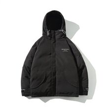 2019冬季新天台日系大码男魔术贴休闲保暖连帽棉衣棉袄M728-P110，男装棉衣，电商A001