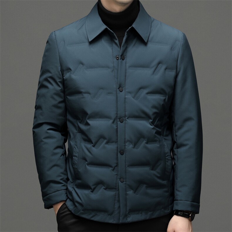 QC8013钱塘2020-2冬季厚款商务休闲翻领中年男士羽绒服P175,男装羽绒服,钱塘207-2
