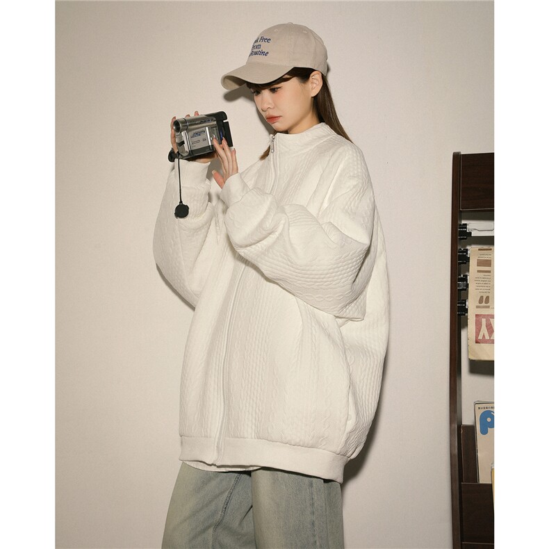 2026中性风菱形麻花辫花纹面料大码M-5XL休闲夹克女JK77086P65，男装夹克，星座227-7