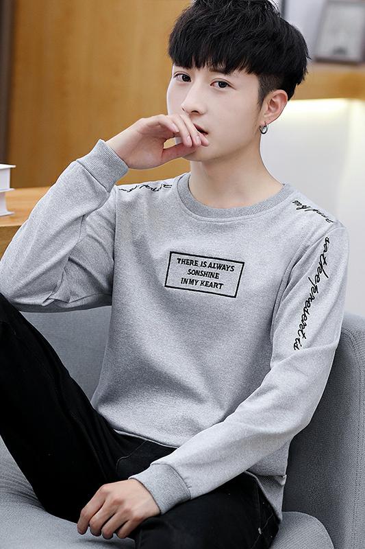 佳乐W810男士长袖t恤男薄款宽松青少年秋衣衣服潮流卫衣,男装卫衣,电商D310（原电商305）
