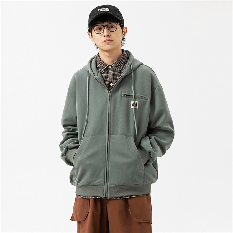 2026春季新款男装日系潮牌宽松连帽卫衣开衫休闲外套WY578-F96图片