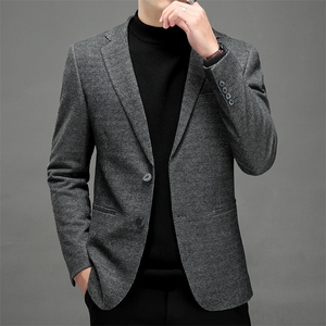 春秋西装上衣新款商务休闲西服中年爸爸装免烫外套 ZL6802-P195图片