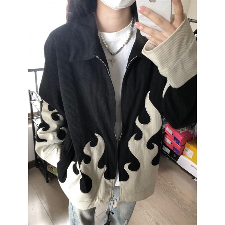 【有货】JK7801LL-特P70火焰灯芯绒外套男高级感美式夹克,男装夹克,星座1007（原301D）