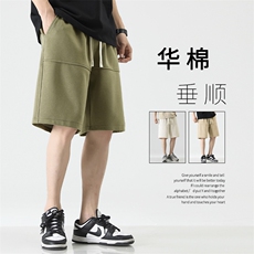 夏季新款美式休闲直筒宽松休闲五分裤XD1720特批32，男装休闲裤，星座718