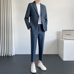TW89-P110 夏季时尚薄款青年痞帅西服西裤两件套装正装礼服图片