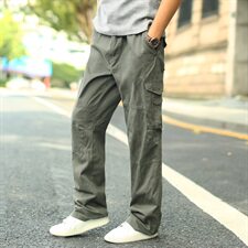 2021春装新款男士多口袋纯棉工装长裤大码可穿到280斤1316款P70，男装休闲裤，星座802