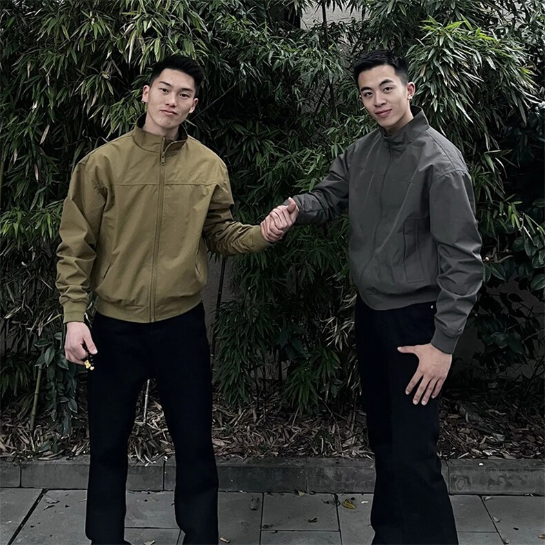 26春装新款美拉德立领飞行夹克boxy廓形休闲百搭外套上衣JK6500,男装夹克,电商A486