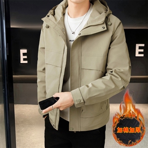 加棉加厚外套男士休闲连帽夹克潮流时尚男棉衣NM190-P105图片