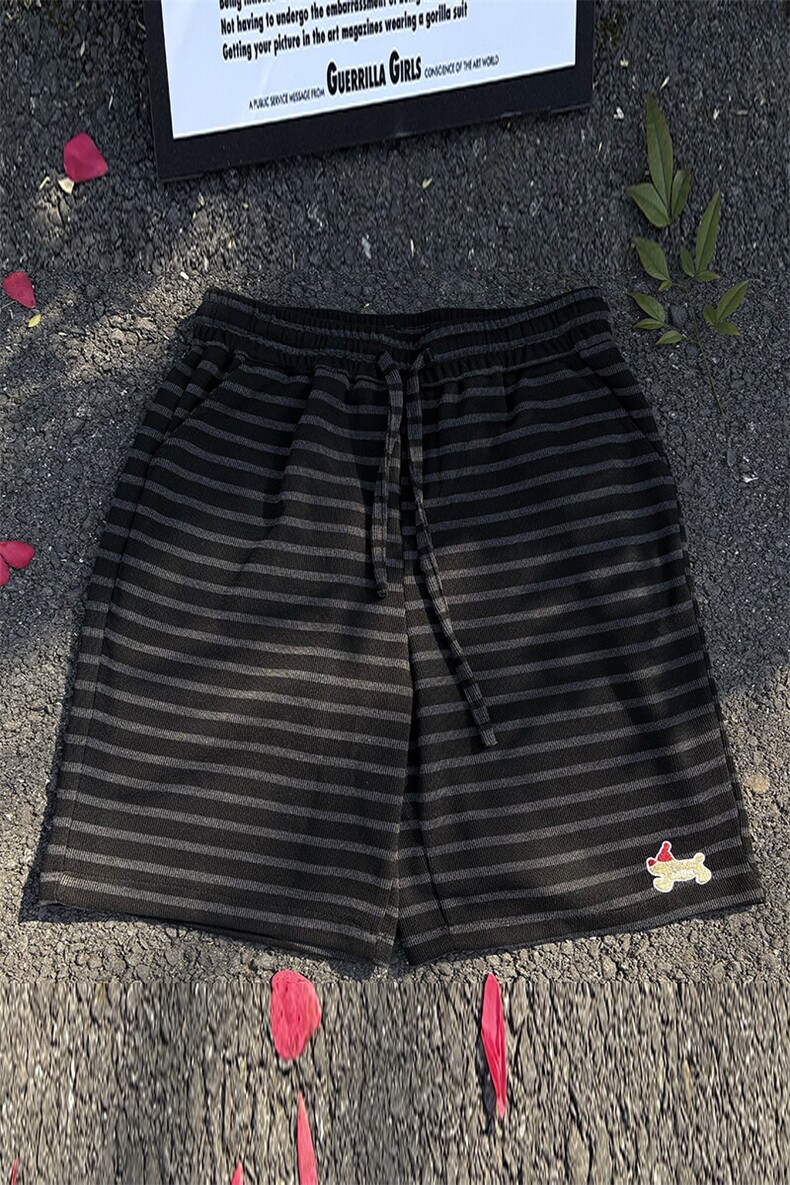 美式高街潮牌休闲短裤潮流宽松五分裤A086-DK335-P25,男装休闲裤,电商基地A086