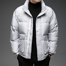 中年立领羽绒服休闲商务保暖厚款外套爸爸装上衣BJY08177-P170，男装羽绒服，电商B212（原钱塘6029）