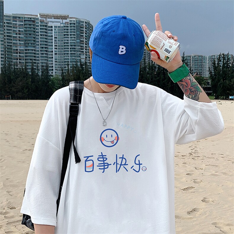 Q11183-P30春夏季七分袖t恤男大码五分袖男短袖中袖,男装T恤,电商A040
