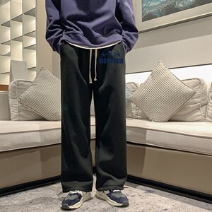 华夫格运动裤男大码抽绳休闲裤卫裤 HK78255-P35 加绒款P45图片