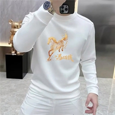 印花秋冬卫衣男美式春秋季新款圆领宽松上衣chic港风潮流打底衫，男装T恤，星座715-4