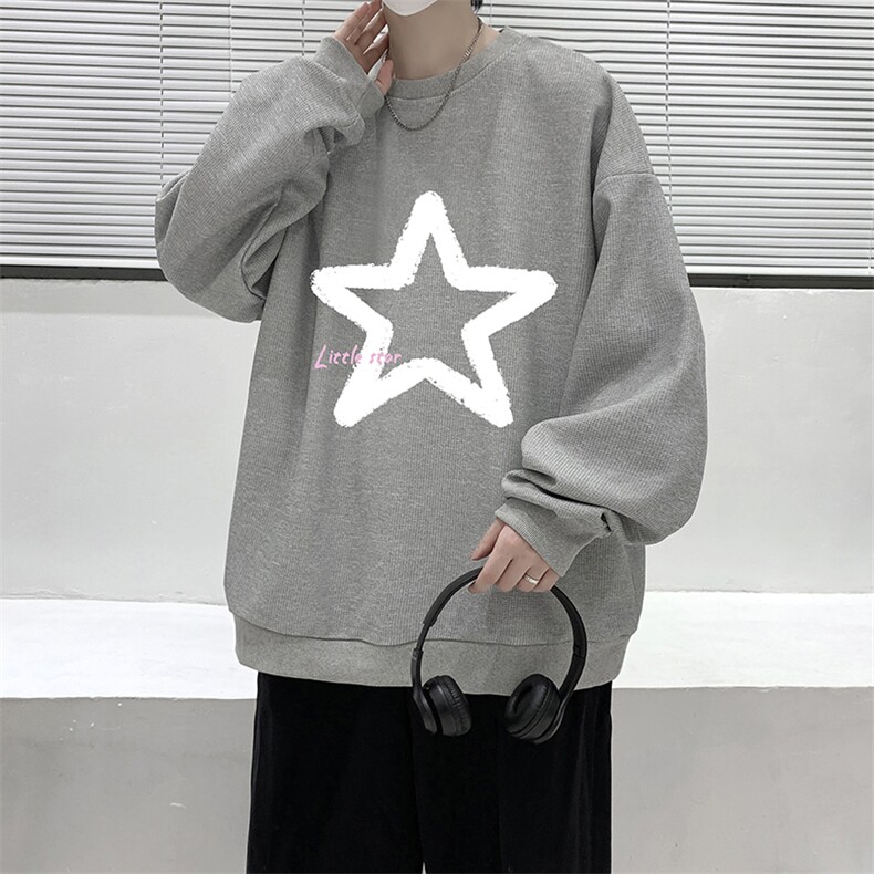 华夫格卫衣圆领卫衣男大码长袖t恤男外套HW76286-P30,男装卫衣,电商A040